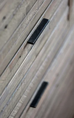 Chiffonnier bois recyclé grisé 6 tiroirs SIENNE