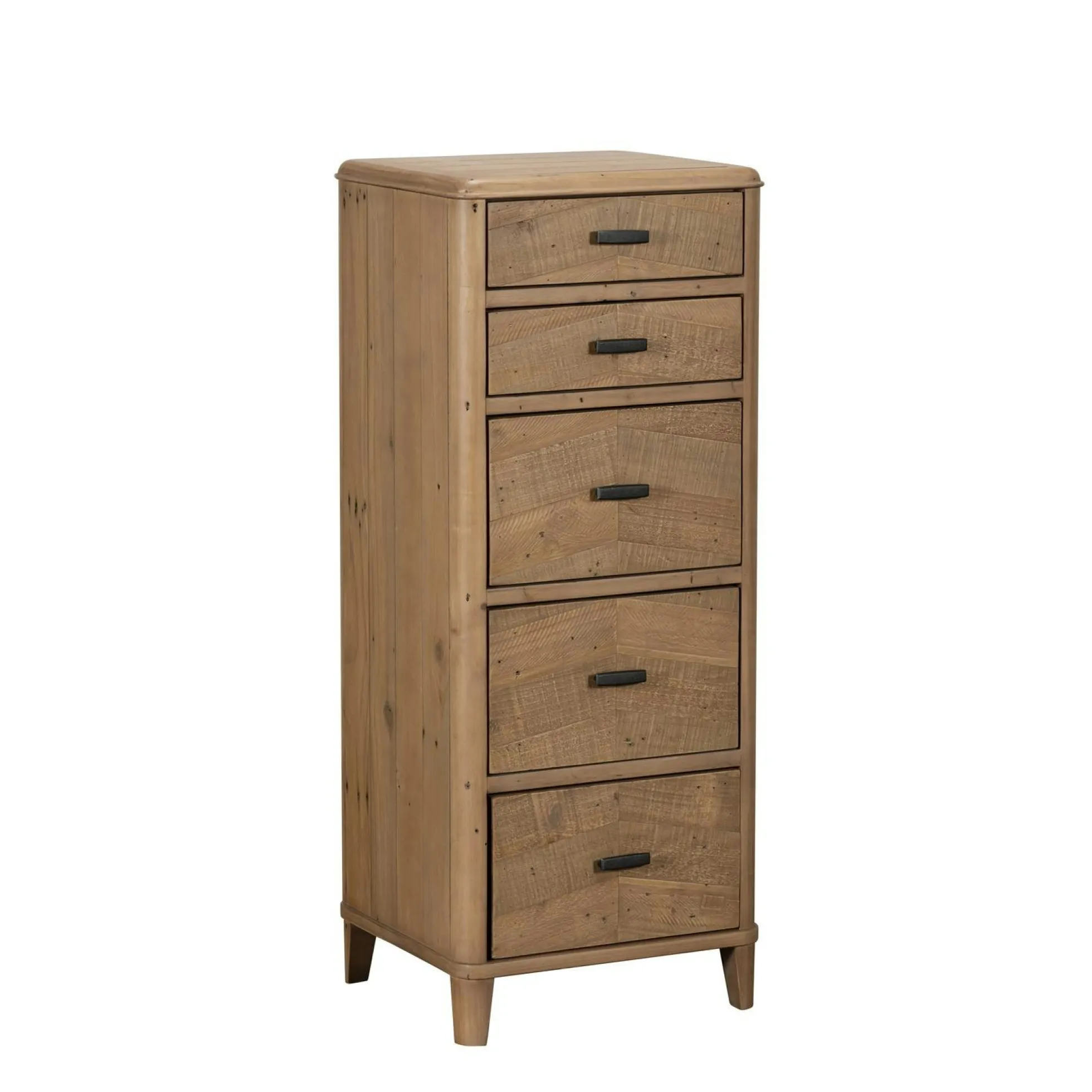 Chiffonnier en bois recyclé FSC 5 tiroirs HANOI