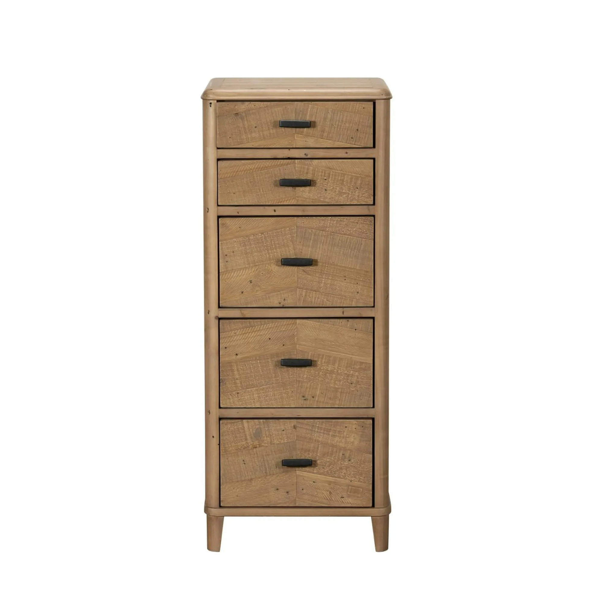 Chiffonnier en bois recyclé FSC 5 tiroirs HANOI