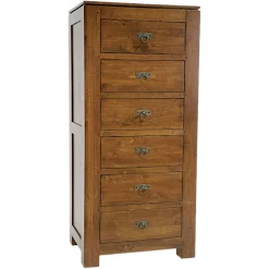 Chiffonnier 6 tiroirs bois massif hévéa HELENA