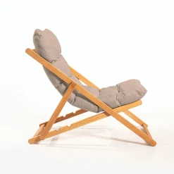Chilienne taupe confort - pliante, inclinable SORA