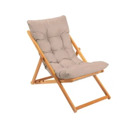 Chilienne taupe confort - pliante, inclinable SORA