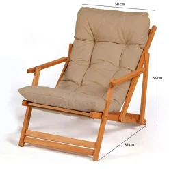 Chilienne taupe pliante - grand confort SORA