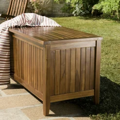 Coffre de jardin en teck massif 165 cm MACAO