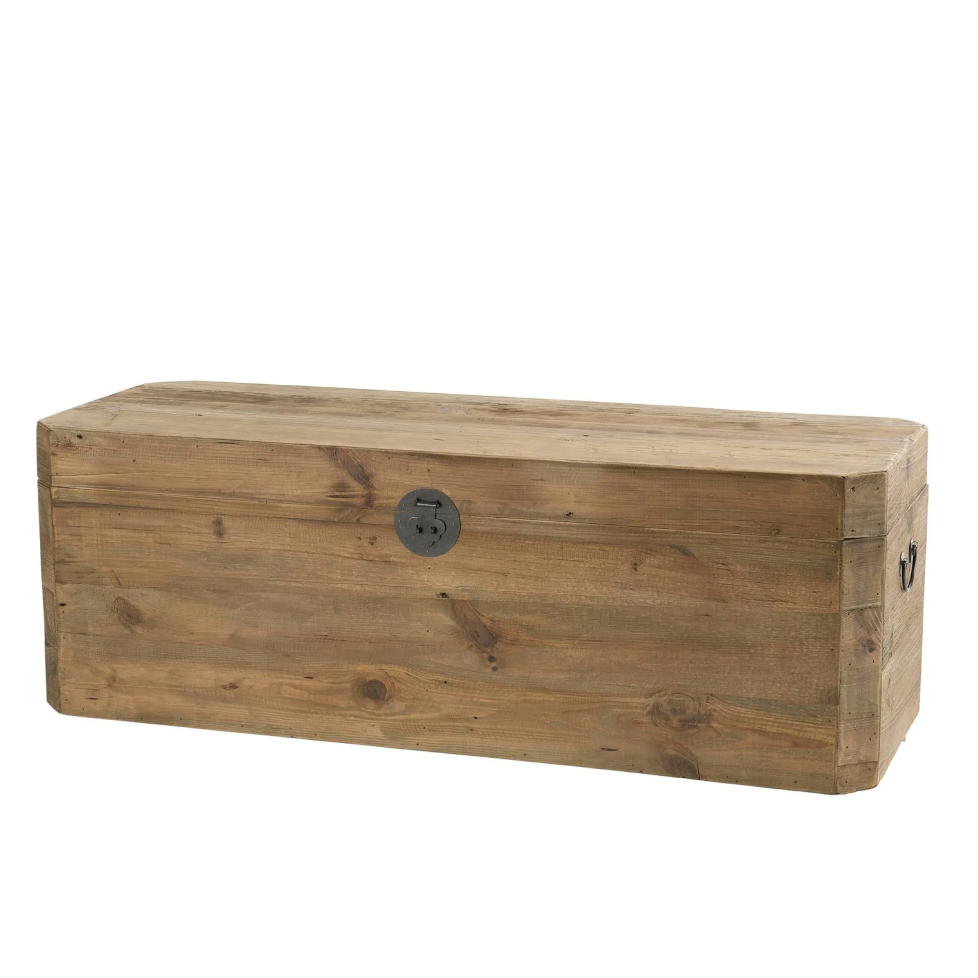 Coffre de rangement en bois de pin recyclé DENVER