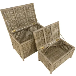 Coffre en rotin et kubu (lot de 2) MANY