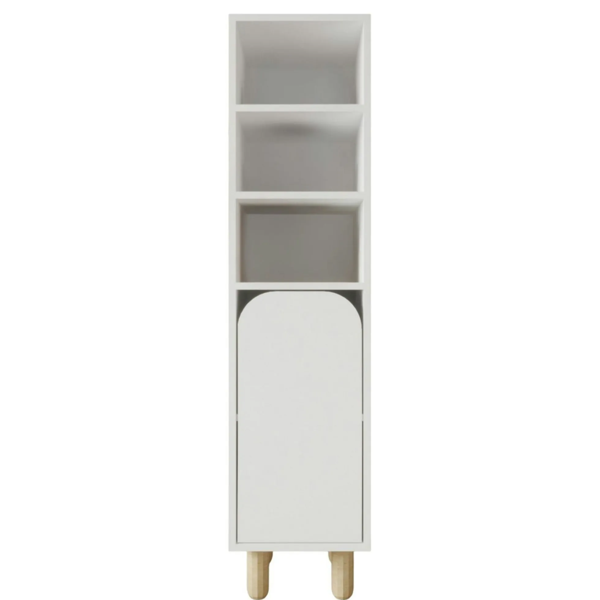 Colonne de rangement blanche, 1 porte courbe VAREN
