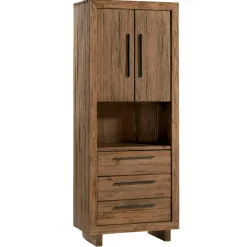 Colonne de rangement en teck recyclé naturel KERALA