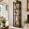 Colonne de salon bois métal 5 plateaux KARGO
