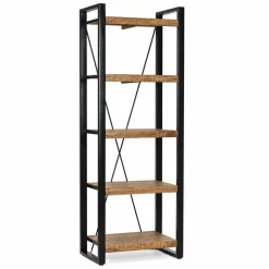 Colonne de salon bois métal 5 plateaux KARGO