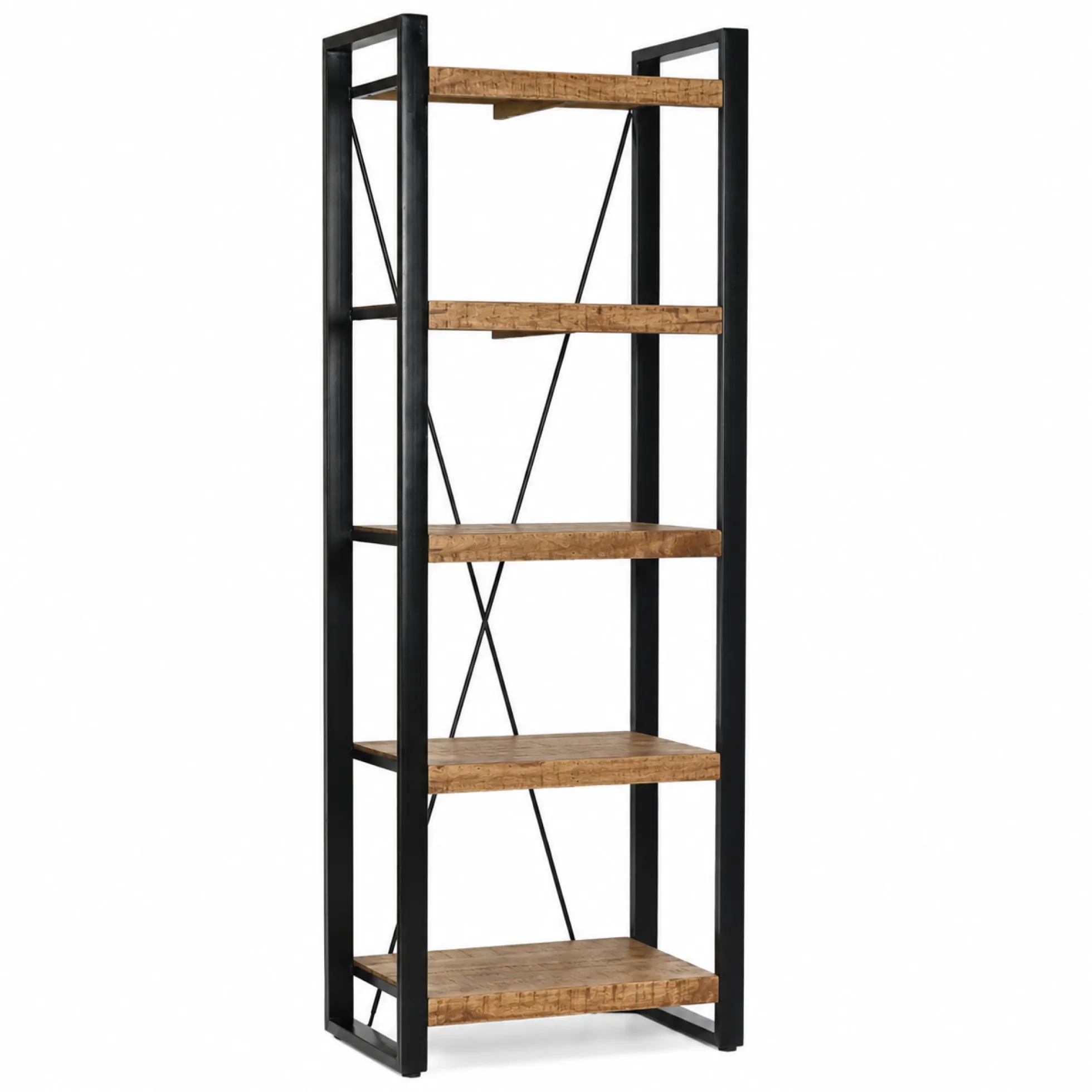 Colonne de salon bois métal 5 plateaux KARGO