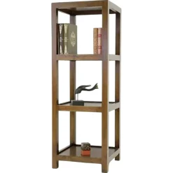 Colonne Etagère Hévéa 3 étagères 45x45x128cm HELENA