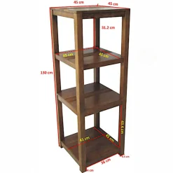 Colonne Hévéa 3 étages 45x45x130cm GALA
