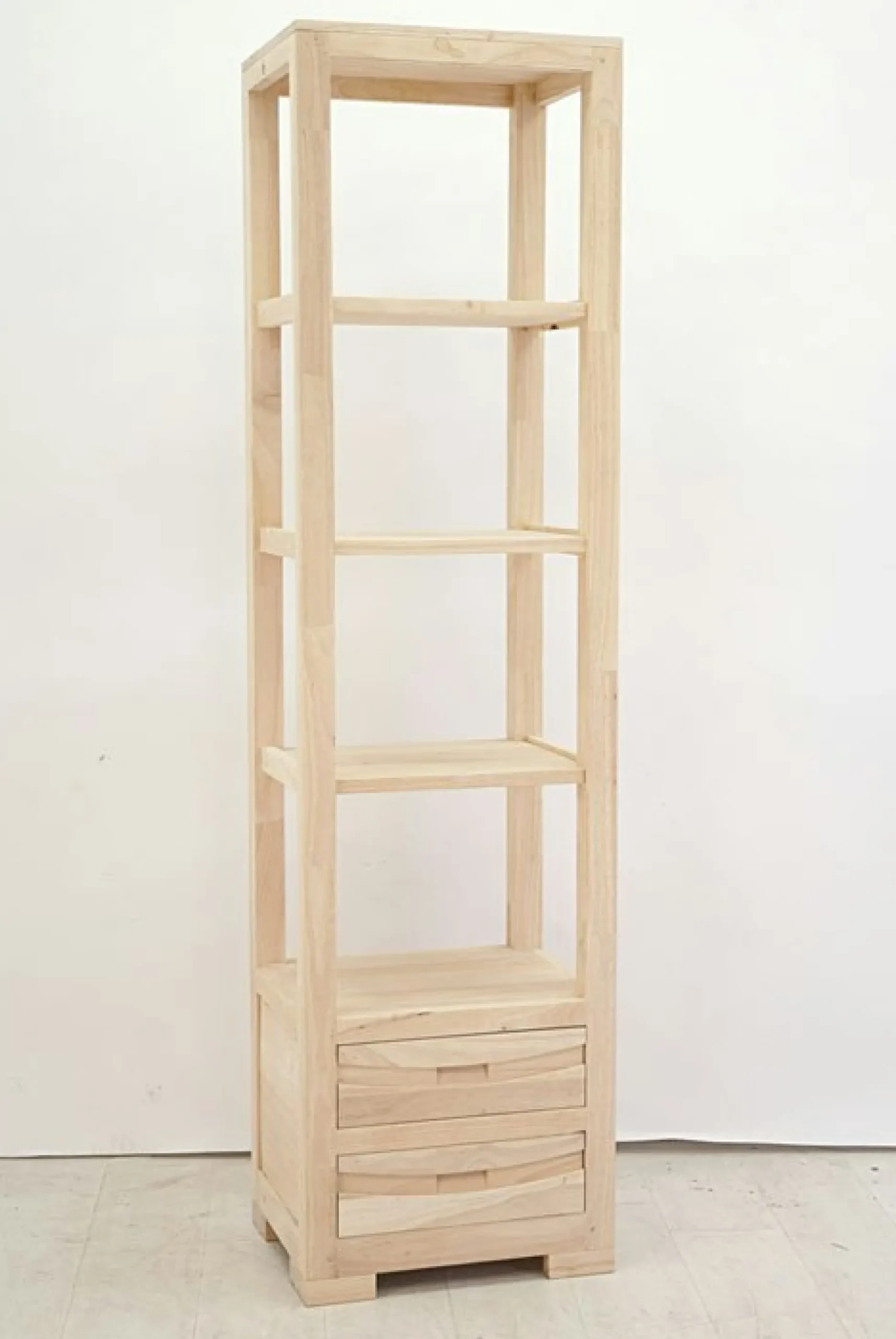 Colonne Hévéa 2 tiroirs, 4 étagères 50x40x190cm NIAGARA