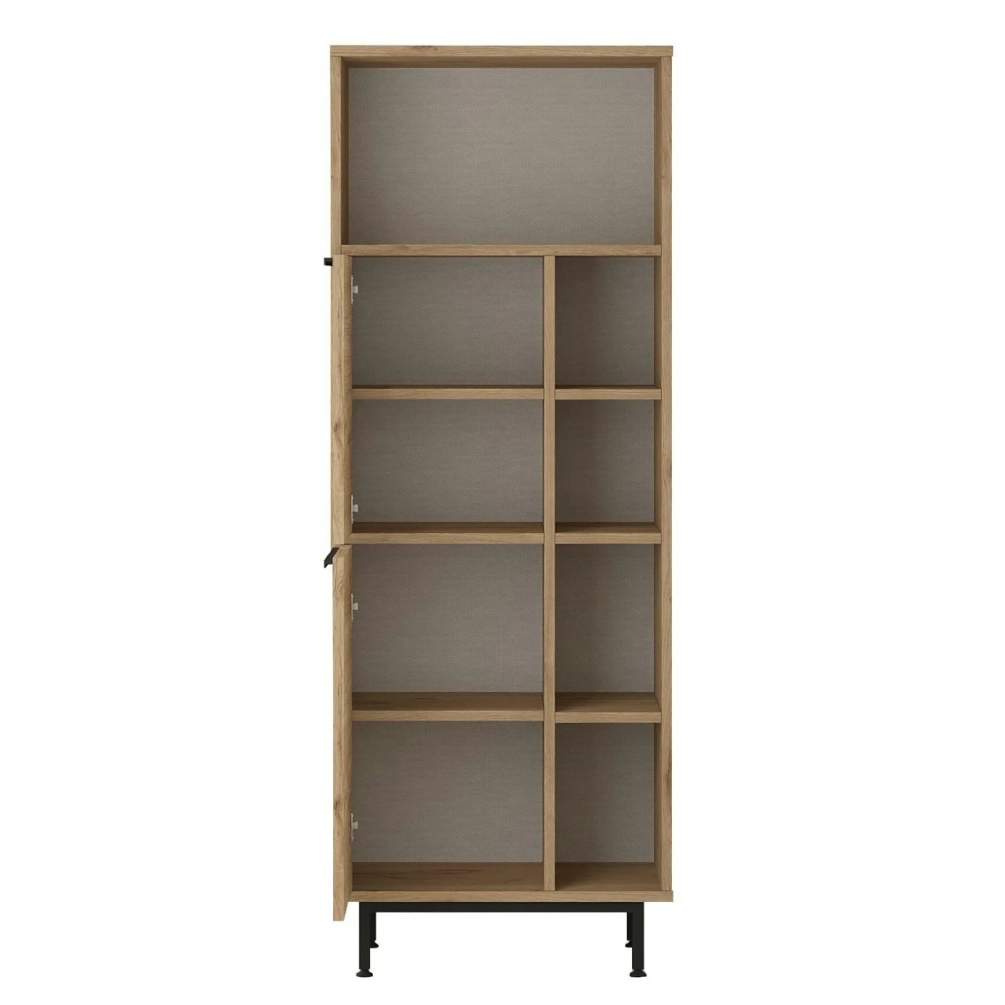 Colonne rangement cuisine niche micro-ondes décor bois JENA