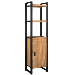 Colonne salon bois métal 1 porte MILORA