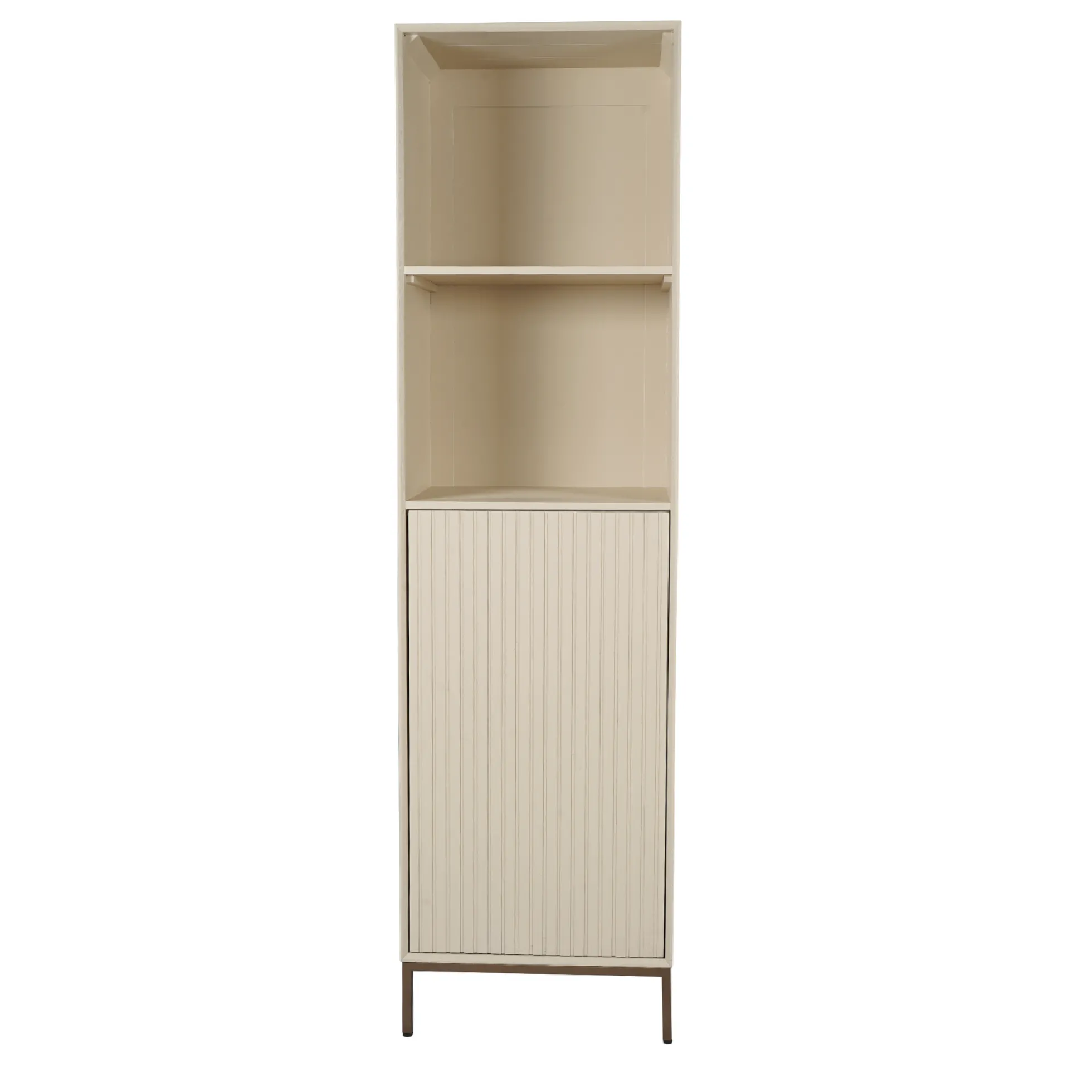 Colonne salon bois sable 1 porte rainurée CORTINA