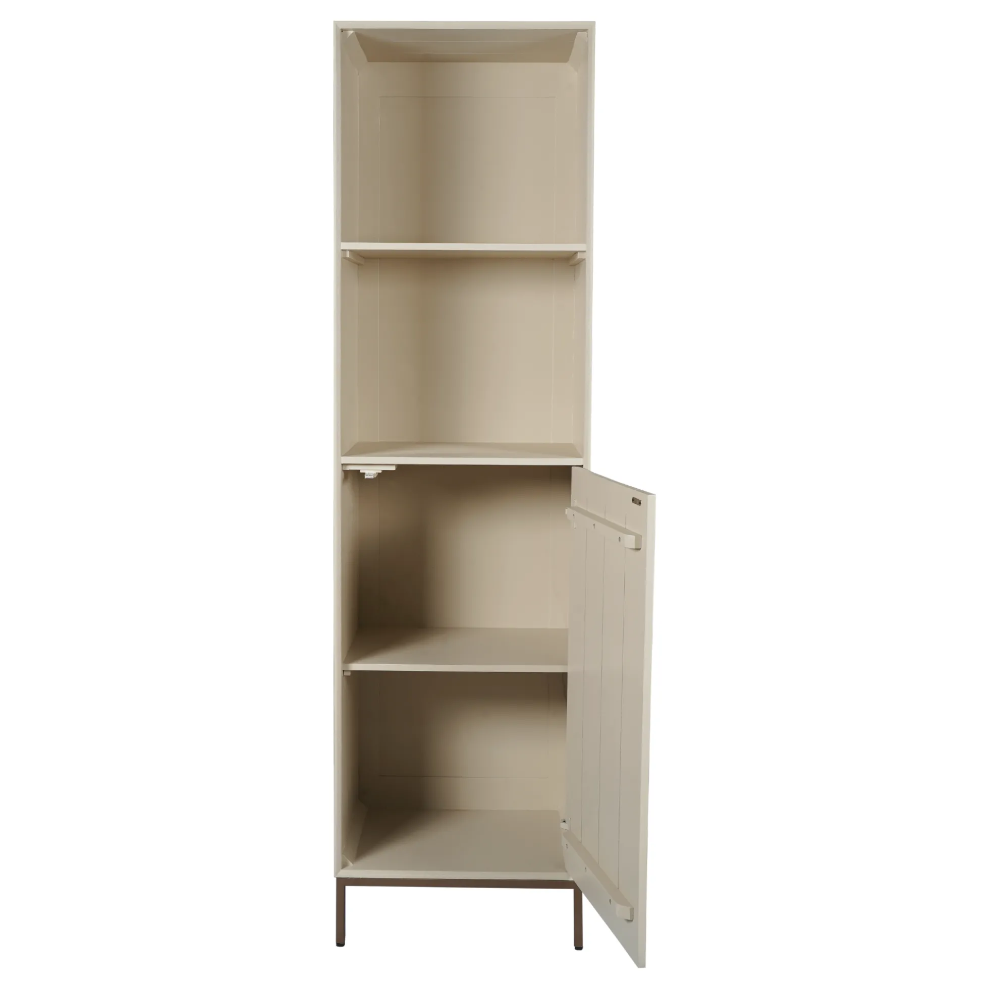 Colonne salon bois sable 1 porte rainurée CORTINA