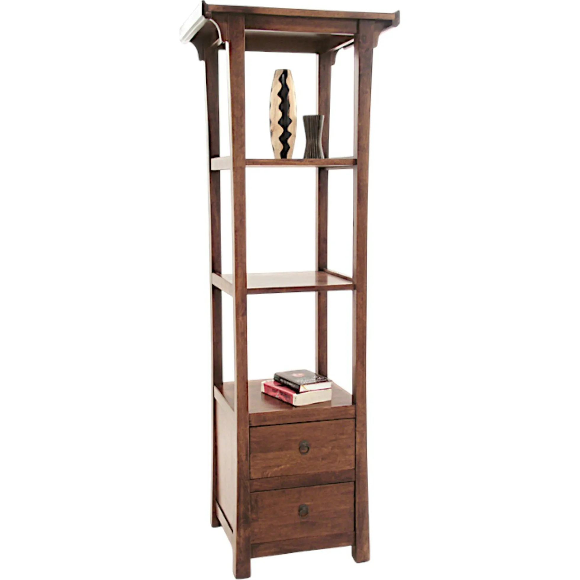 Colonne étagère Hévéa 3 étages 67x50x193cmMAORI