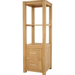 Colonne étagère moderne bois hévéa H151cm ATTAN
