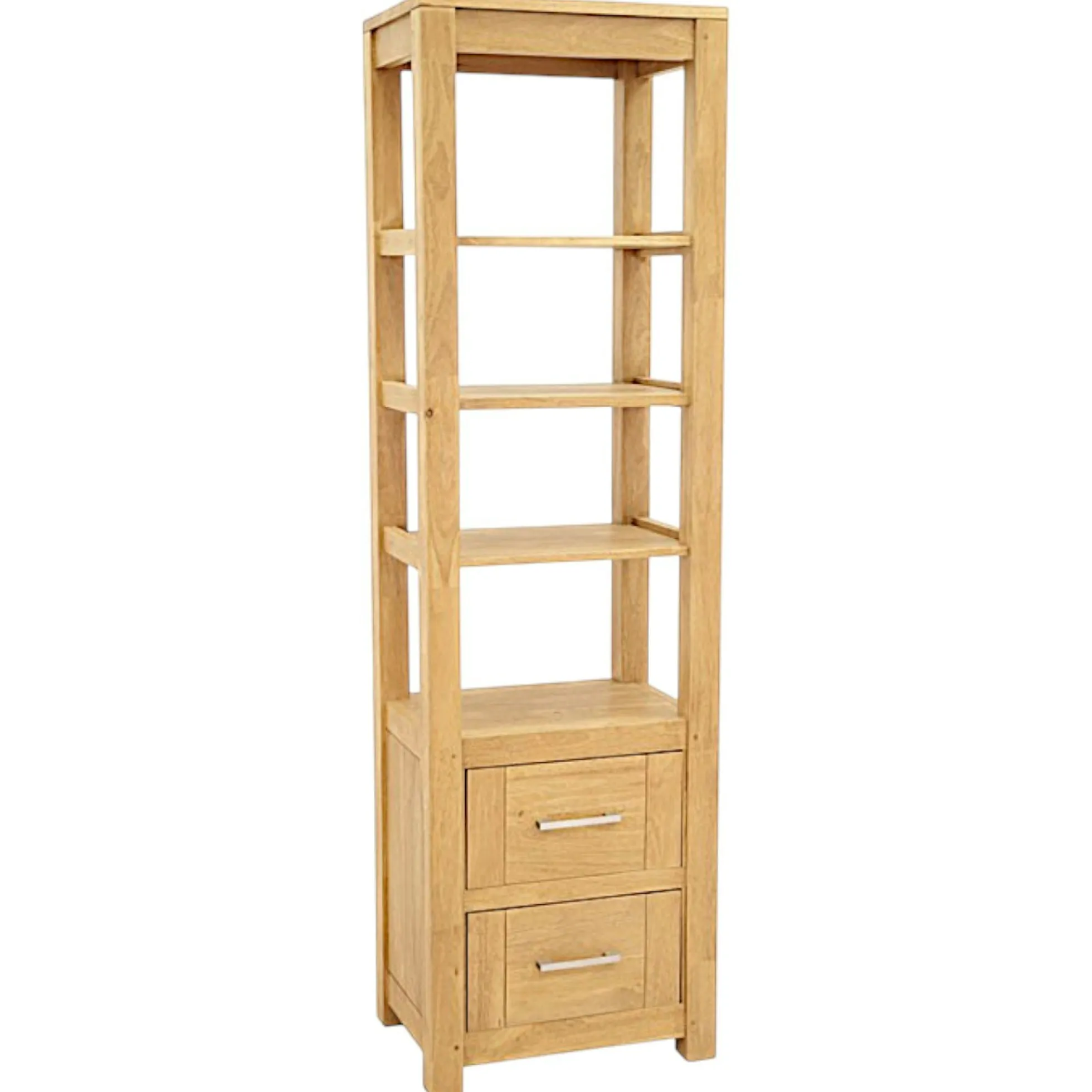 Colonne étagère moderne bois hévéa H190cm ATTAN
