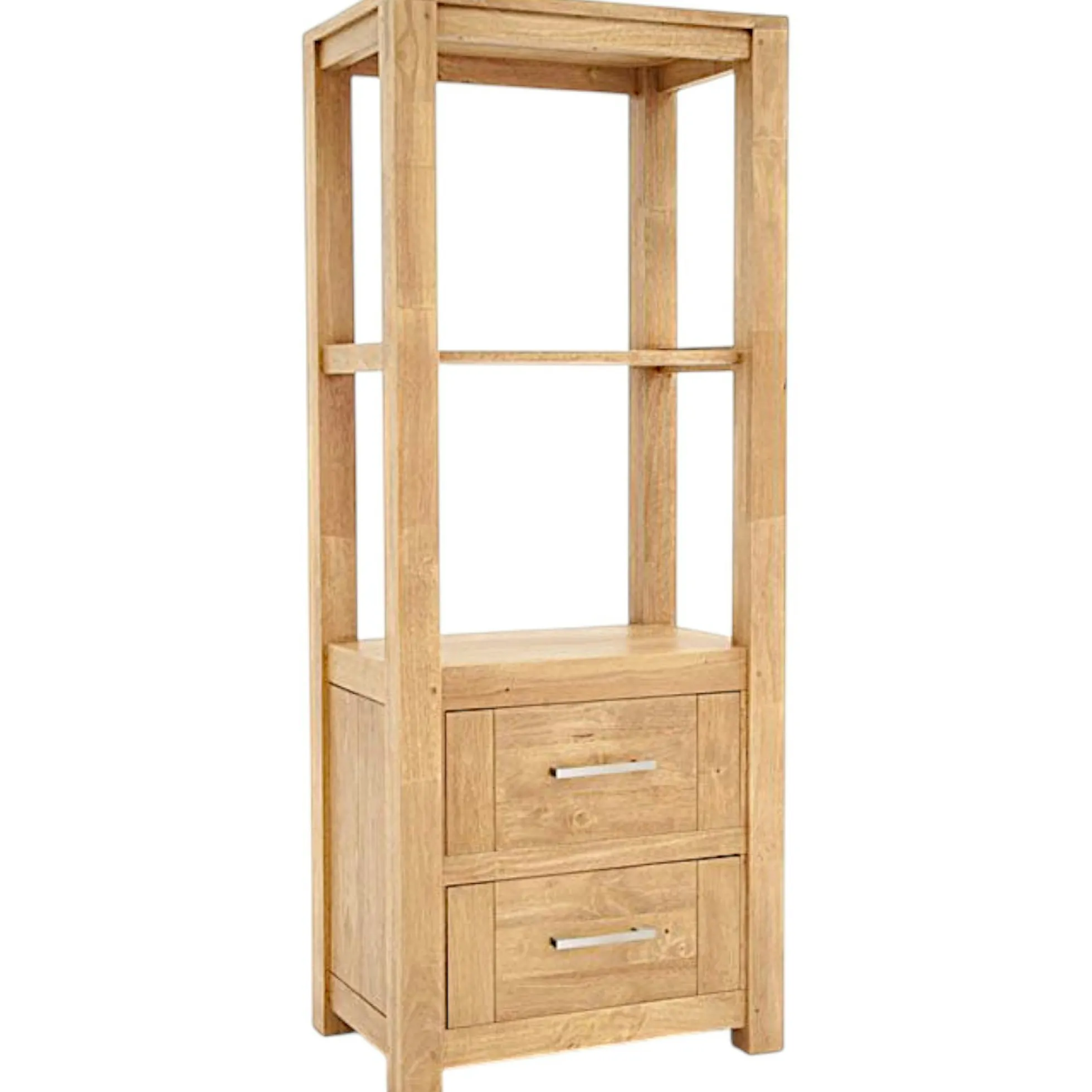 Colonne étagère moderne hévéa massif H150cm ATTAN