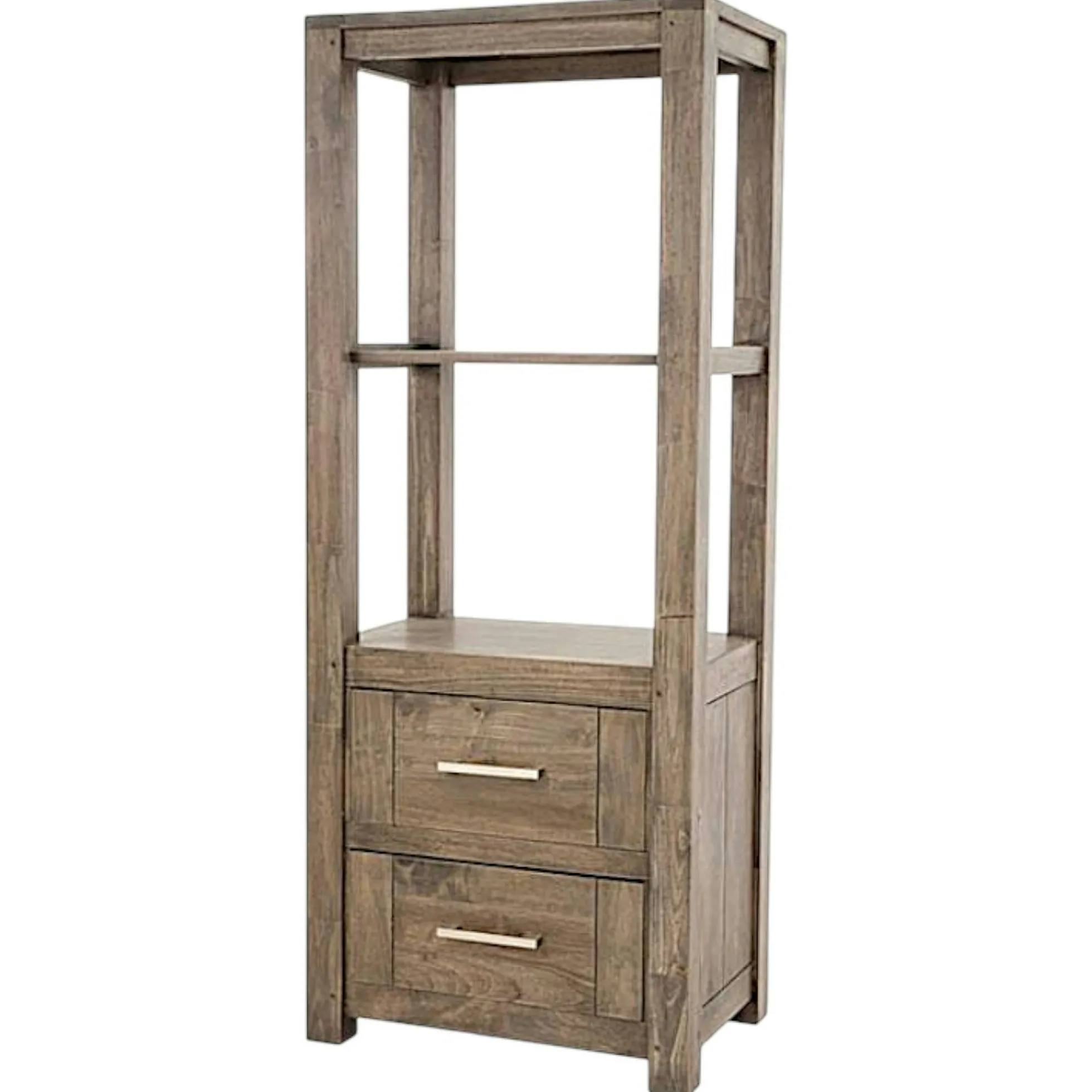 Colonne étagère moderne hévéa massif H150cm ATTAN