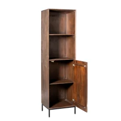 Colonne vintage bois brun 1 porte rainurée CORTINA