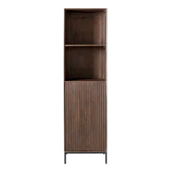 Colonne vintage bois brun 1 porte rainurée CORTINA