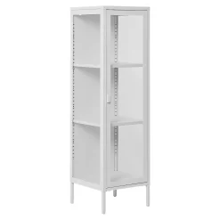 Colonne vitrée en métal blanc 140 cm ODENSE