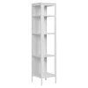 Colonne vitrée en métal blanc 180 cm ODENSE