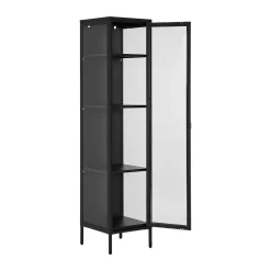 Colonne vitrée en métal noir 180 cm ODENSE
