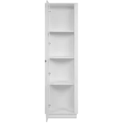 Colonne vitrine blanche 1 porte 4 niveaux RAVEN
