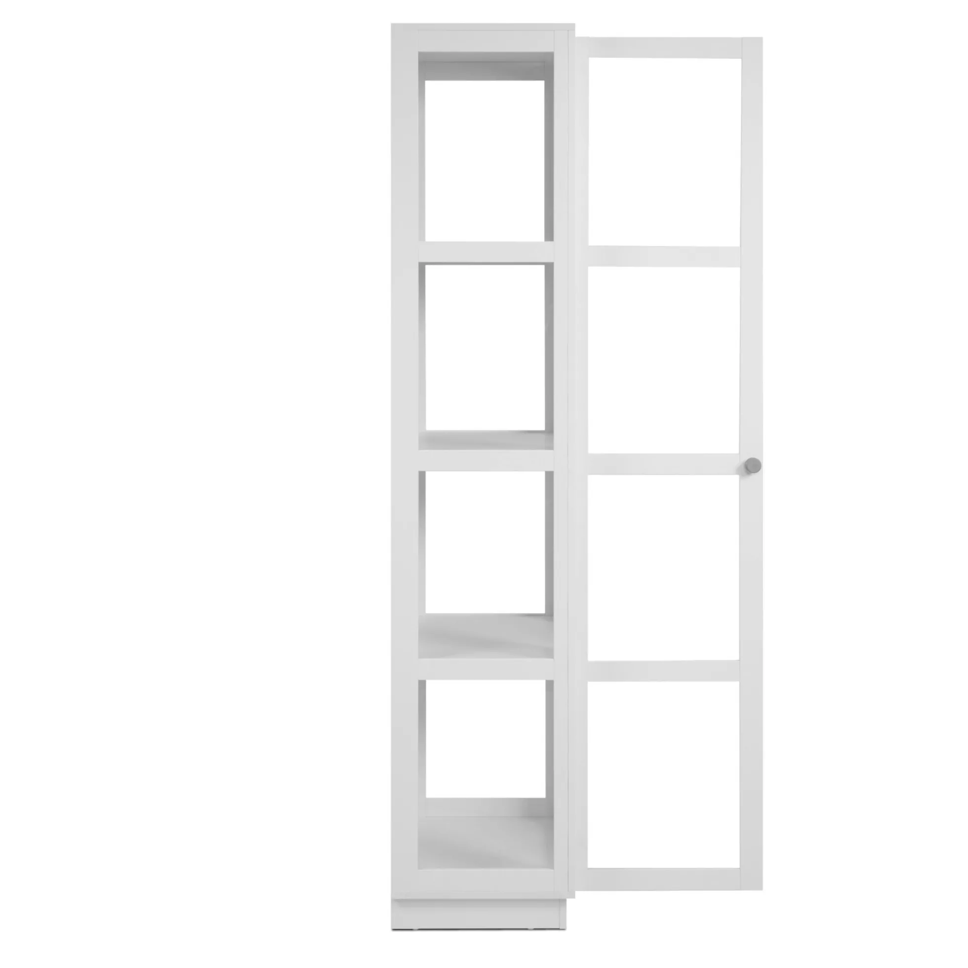 Colonne vitrine blanche 1 porte 4 niveaux RAVEN