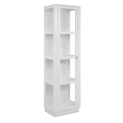 Colonne vitrine blanche 1 porte 4 niveaux RAVEN