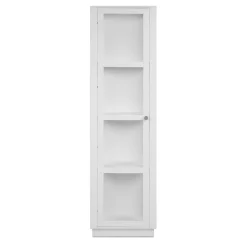 Colonne vitrine blanche 1 porte 4 niveaux RAVEN