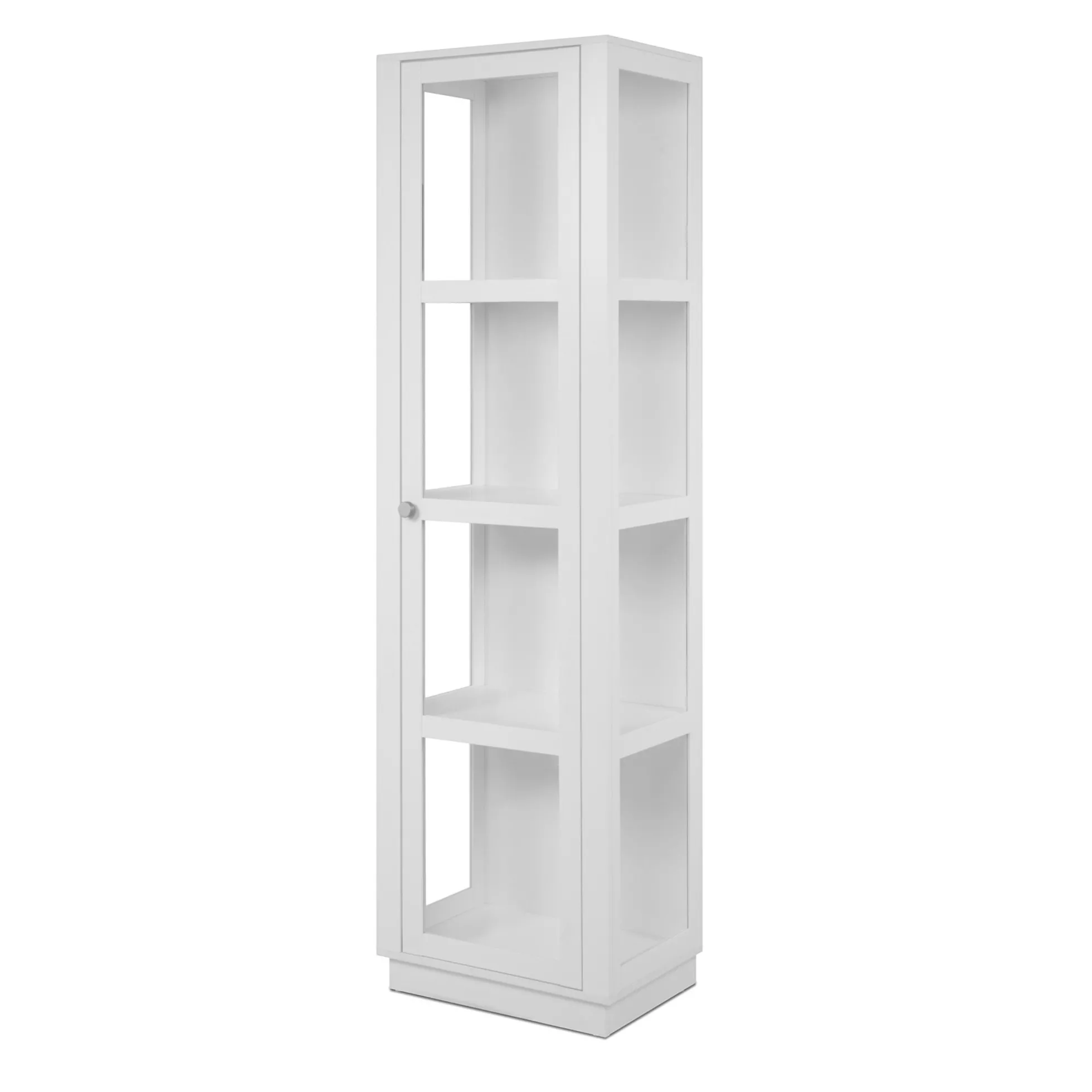 Colonne vitrine blanche 1 porte 4 niveaux RAVEN