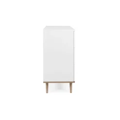 Commode blanche 3 tiroirs style scandinave ALVA