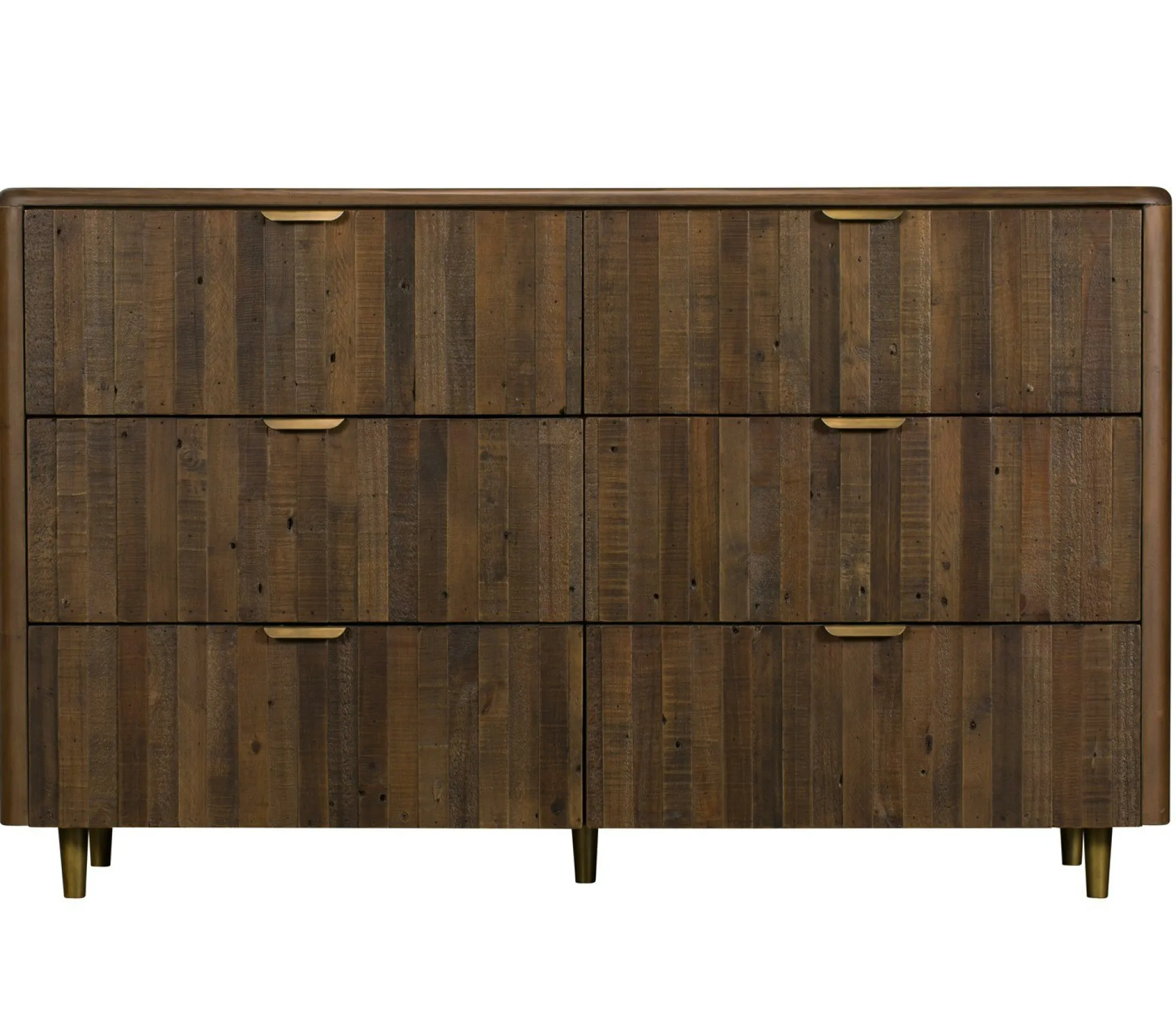 Commode bois recyclé brun 6 tiroirs QUEENSTOWN