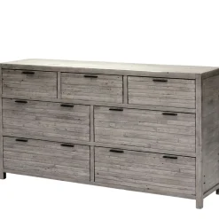 Commode bois recyclé grisé 7 tiroirs SIENNE