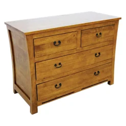 Commode chambre bois massif style exotique MAORI