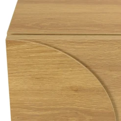 Commode couleur naturelle 6 tiroirs décor motif arrondi ELTON