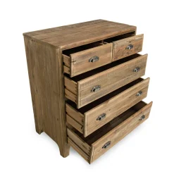 Commode de chambre en bois de pin recyclé DENVER