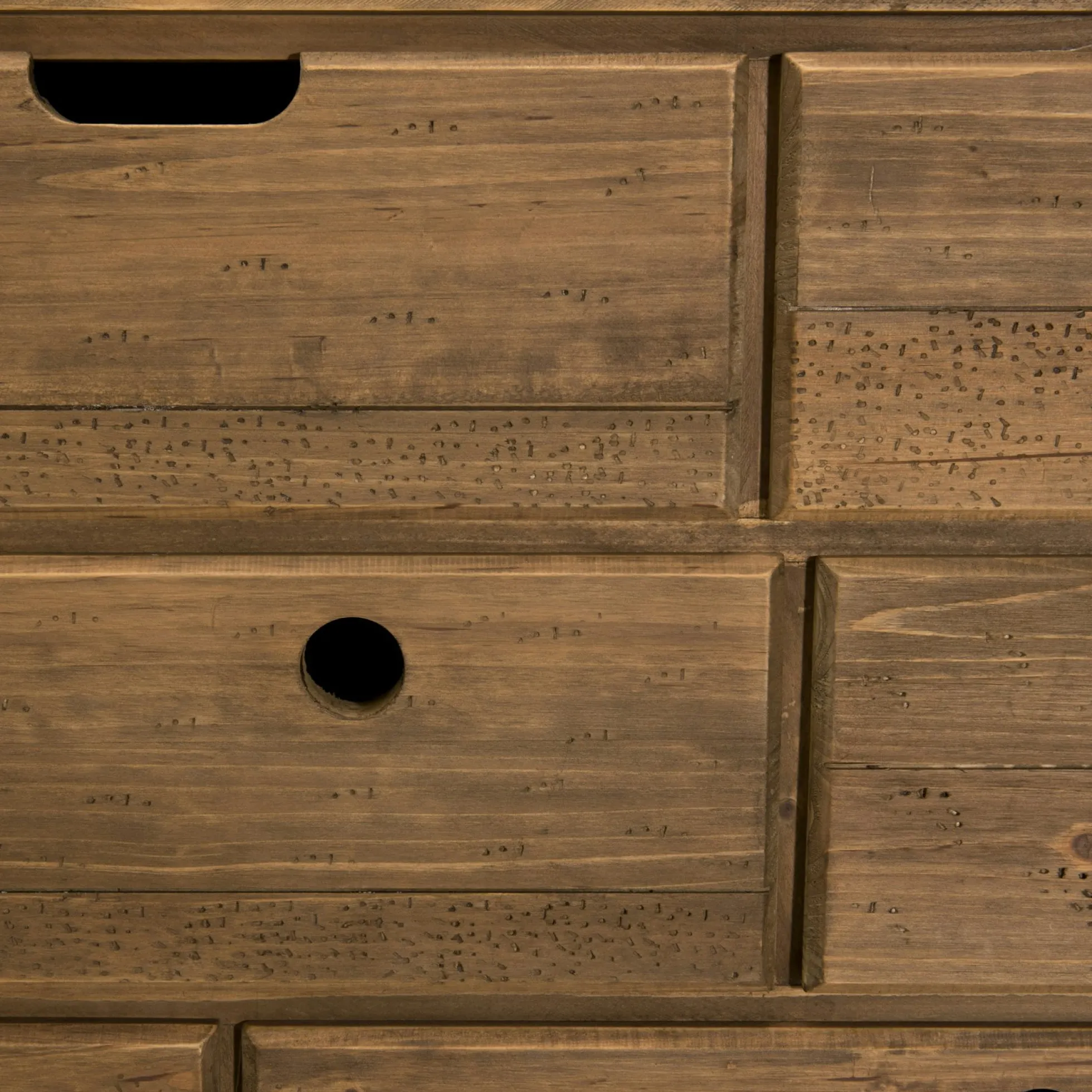 Commode de chambre en bois de sapin 8 tiroirs LIMA