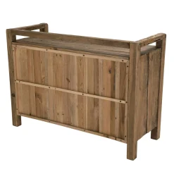 Commode en bois de pin recyclé 2 tiroirs DENVER