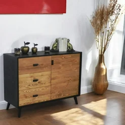 Commode en bois 3 tiroirs / 1 porte