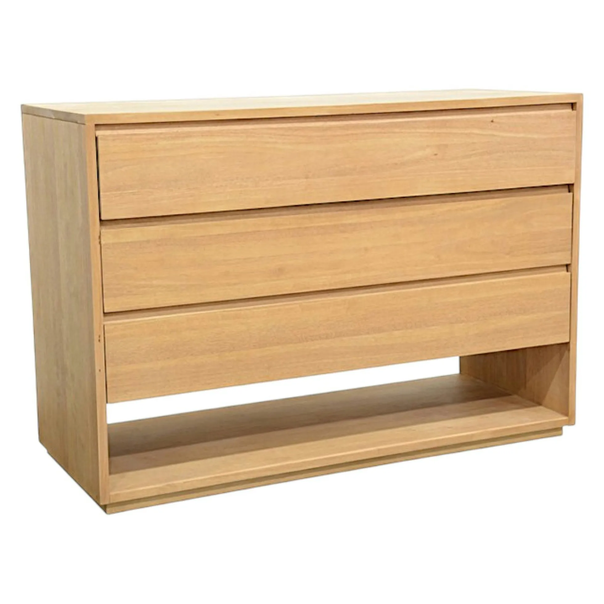 Commode Hévéa 3 tiroirs, 1 niche basse 120x50x86cm BALTIC