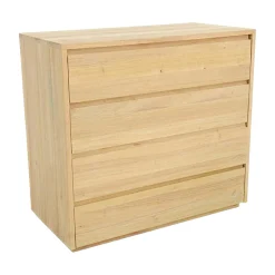 Commode Hévéa 4 tiroirs 90x45x86cm BALTIC