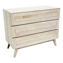 Commode Hévéa 3 tiroirs 100x48x80cm SIXTIES