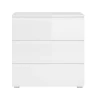 Commode moderne blanche 3 tiroirs ALVA